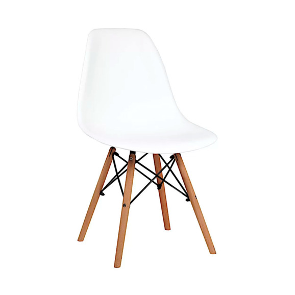 Стул пластиковый Eames DSW, белый, пластик - фото 1