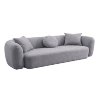 Настоящее фото товара Диван Голум, велюр серый, произведённого компанией ChiedoCover