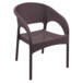 Кресло пластиковое плетеное Panama, коричневый