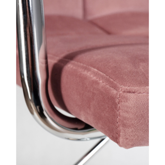 Барный стул Фолкрик, пудрово-розовый велюр - фото 5