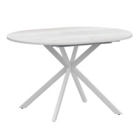 Фотография Стол раздвижной Грант 900+300, фрост, белый муар от производителя ChiedoCover, картинка продукции, реальное фото товара Настоящее фото товара Стол раздвижной Грант 900+300, фрост, белый муар, произведённого компанией ChiedoCover