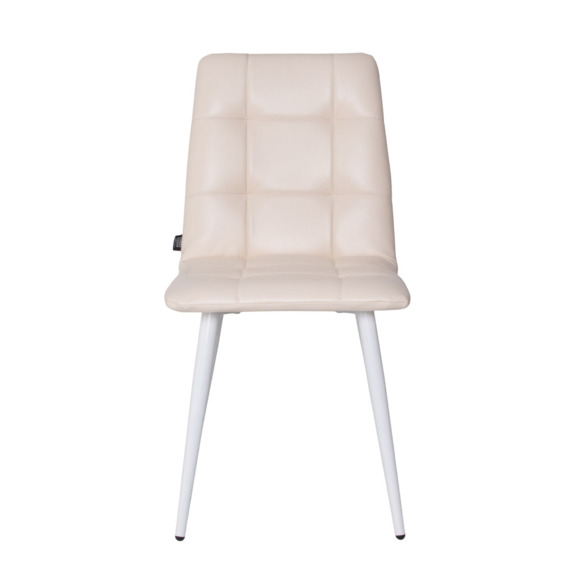 Стул Olys, кожзам Марвелл крем, ножки металл 32*18 RAL 9003 муар - фото 5