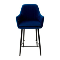 Полубарный стул Роден Premier, Синий велюр, 65 см