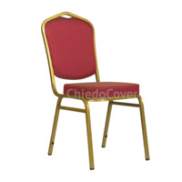 Настоящее фото товара Красный стул Хит 20мм - золото, красная корона, произведённого компанией ChiedoCover