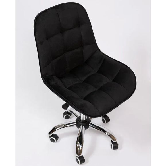 Стул Мускус, хром, черный, велюр - фото 6