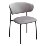 Фотография товара Стул Леонардо светло-серый велюр, черный от компании ChiedoCover.