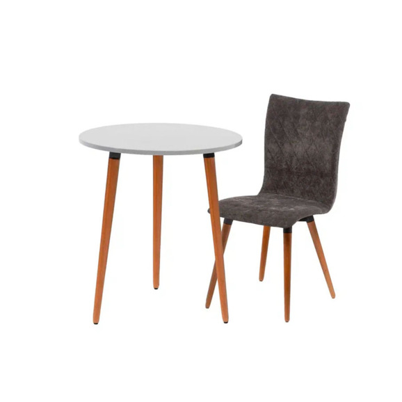 Стол круглый, серый Стол круглый, серый - фото 3