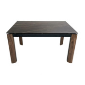 Фотография товара Стол обеденный раскладной Pearl, черный, мрамор от компании ChiedoCover.