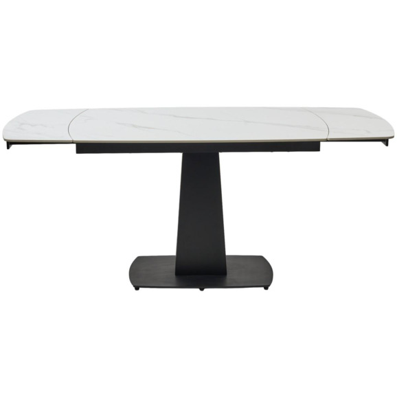 Стол BALDE 140 MATT WHITE MARBLE SOLID CERAMIC / BLACK - фото 6