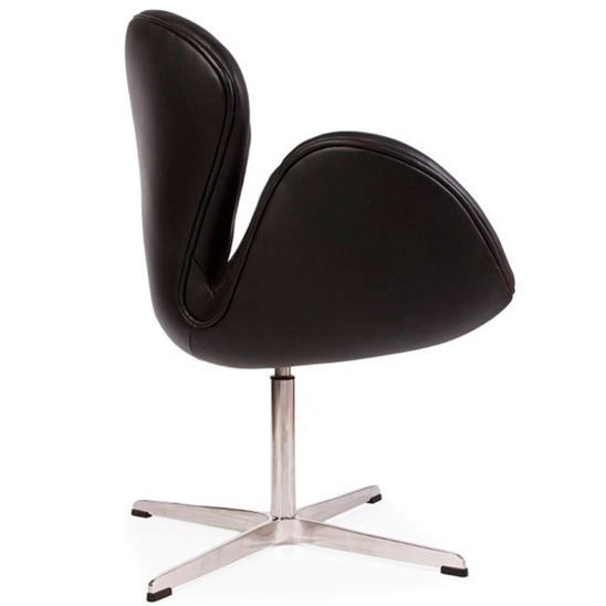 Кресло Swan (Arne Jacobsen), черная экокожа - фото 2