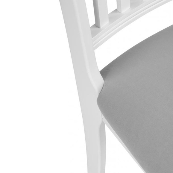 Деревянный стул Фрезино серый велюр / белый - фото 7