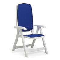 Настоящее фото товара Кресло пластиковое складное Delta, белый, синий, произведённого компанией ChiedoCover