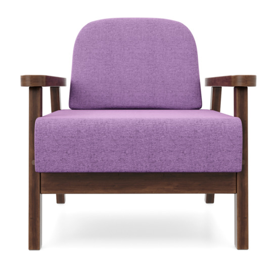 Кресло Лора орех, фиолетовое - фото 2