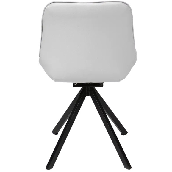 Стул Мускус, пирамида, кожа, белый, черный - фото 5