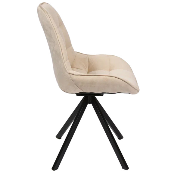 Стул Мускус, пирамида, велюр, бежевый, черный - фото 3