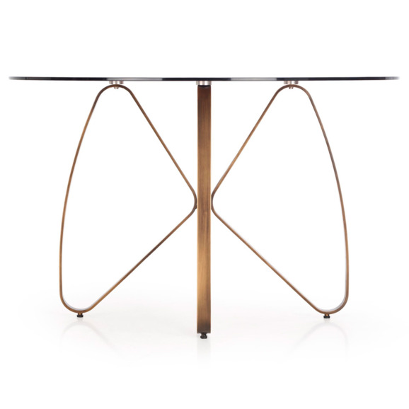 Стол Pressure, золото античное, коричневый Стол Pressure, золото античное, коричневый - фото 2