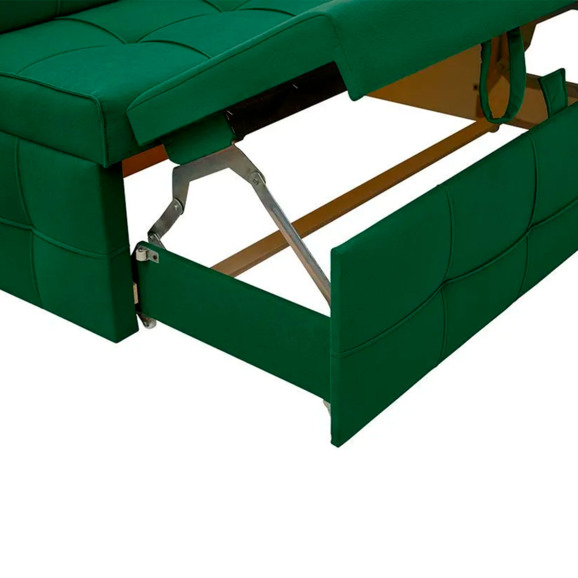 Угловой диван для кухни Атлант Плюс, зеленый, правый - фото 5