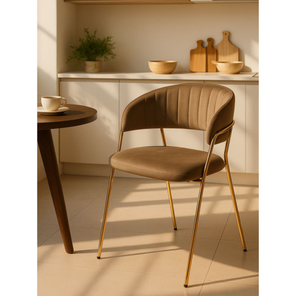 Стул Kamelia cappuccino / gold - фото 6