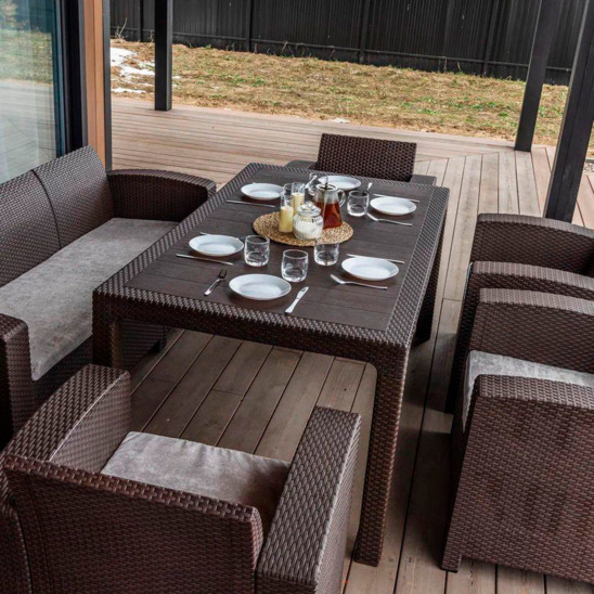 Обеденный комплект Lina LUX DINING L, коричневый - фото 4