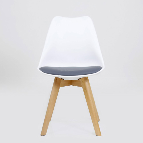 Стул Sephi PU серый, сиденье пластик белый Стул Sephi PU серый, сиденье пластик белый - фото 2