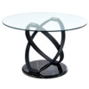 Стол Fable, прозрачный, ножки черные