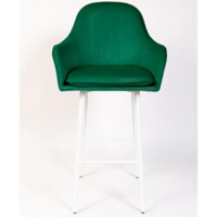 Фотография товара Кресло Сета, барные ножки, зеленый, белый, велюр от компании ChiedoCover.