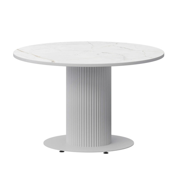 Стол нераздвижной Римс, 1000мм, азул, белый муар - фото 1