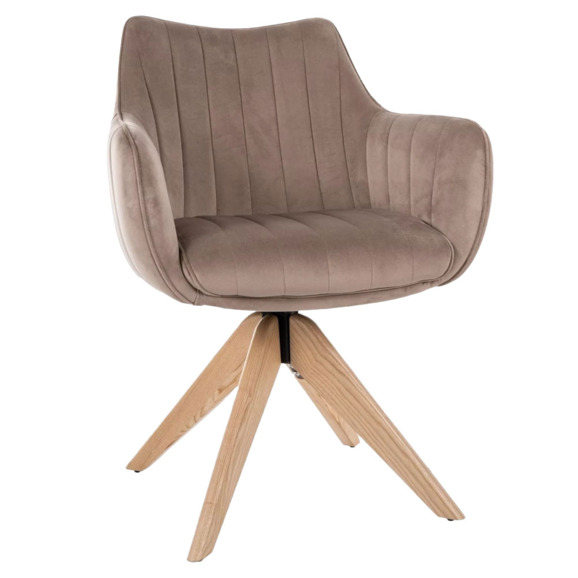 Стул кухонный Gale, поворотный, темно-бежевый, дуб - фото 1