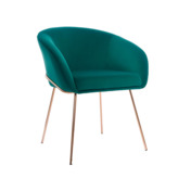 Фотография товара Дизайнерский стул Elegans, изумрудный, золото от компании ChiedoCover.
