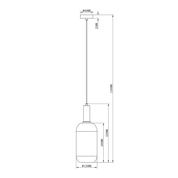 Подвесной светильник V2890-1P Martin 1*E27*60W - фото 2