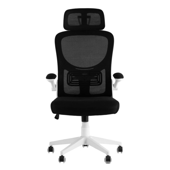 Кресло офисное TopChairs Airone, белый, с черной сеткой - фото 2