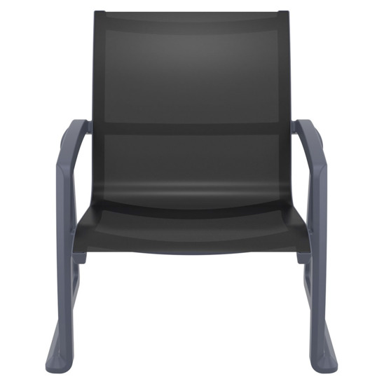 Кресло пластиковое Фронте, темно-серый, черный - фото 3