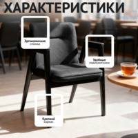 Фотография Стул Бали, велюр Велутто 34, ножки бук, морилка черная Фотография товара Стул Бали, велюр Велутто 34, ножки бук, морилка черная от компании ChiedoCover.