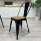 Реальное фото товара Стул Tolix Wood, черный производства ChiedoCover  Реальное изображение товара 2 Стул Tolix Wood, черный производства ChiedoCover