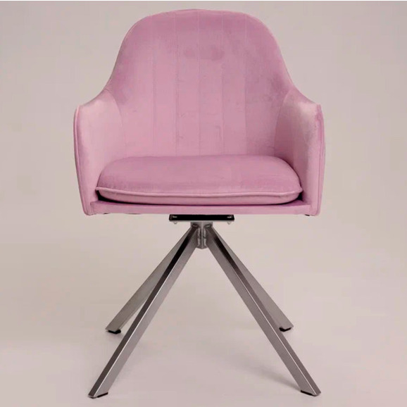 Кресло Сета, пирамида, сиреневый, серебро - фото 2