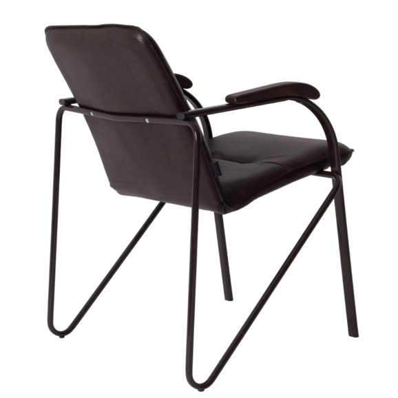 Стул Самба, кожзам Вега дарк браун, каркас темный орех, подлокотники венге - фото 9