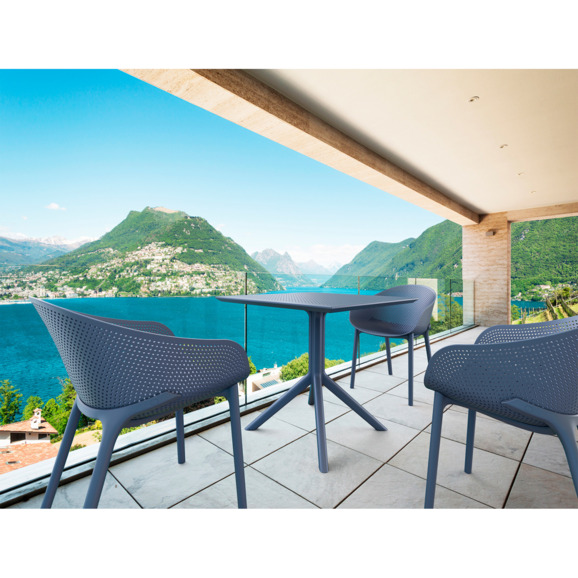 Стол пластиковый Sky Table темно-серый - фото 6