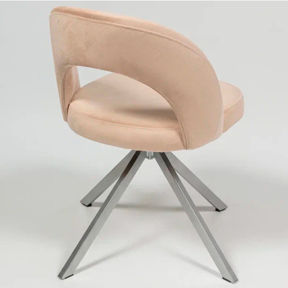 Стул Пиннате, пирамида, бежевый, серебро, велюр - фото 4
