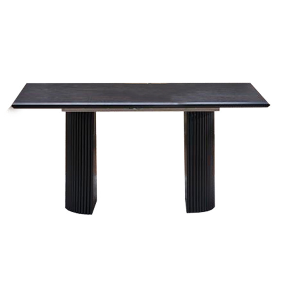 Стол обеденный Plinth, черный дуб, черный - фото 1