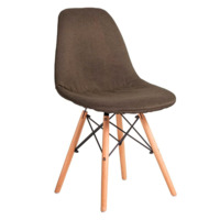 Настоящее фото товара Чехол Е01 на стул Eames, уплотненный коричневый, произведённого компанией ChiedoCover