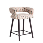 Фотография товара Стул Mars полубарный 600, шенилл, бук, морилка черная от компании ChiedoCover.