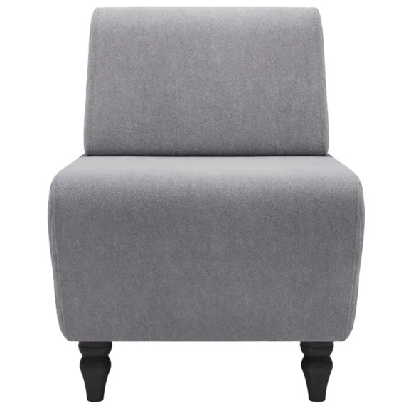 Кресло Лотик велюр, светло-серый - фото 2