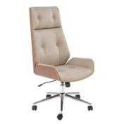 Фотография товара Кресло компьютерное Phosphor, бежевый, орех от компании ChiedoCover.