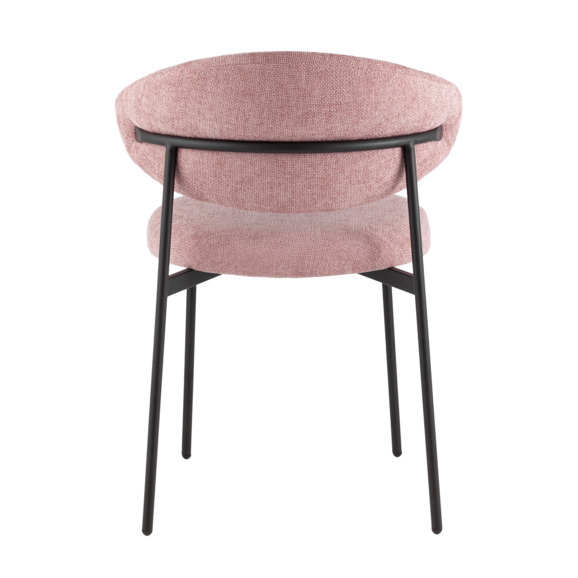 Стул Эван, шенилл, каркас пыльно-розовый - фото 4
