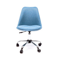 Кресло поворотное Shell, голубой, ткань