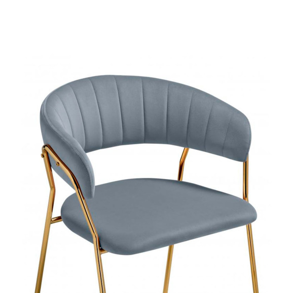 Стул на металлокаркасе Kamelia 1 gray / gold Стул на металлокаркасе Kamelia 1 gray / gold - фото 5