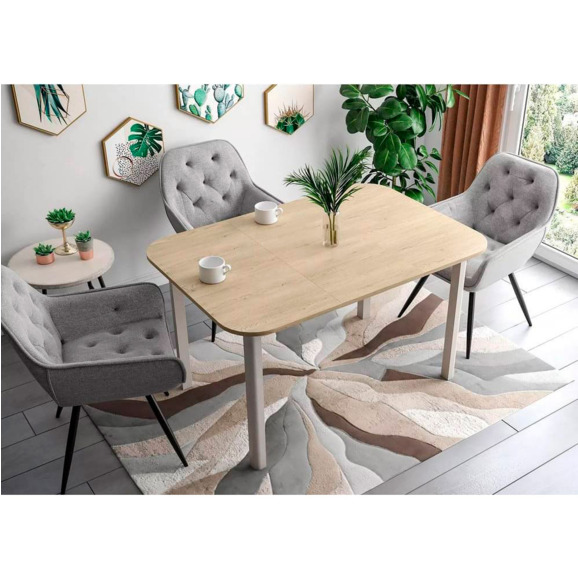 Стол обеденный Umbra, раскладной, дуб кремона, кашемир Стол обеденный Umbra, раскладной, дуб кремона, кашемир - фото 3