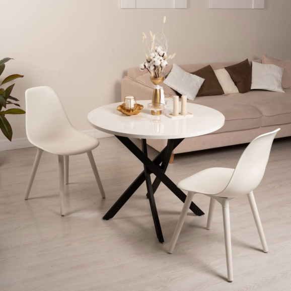 Стул Sanset B, белый, белые ножки Стул Sanset B, белый, белые ножки - фото 3