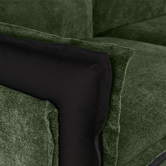 Диван Barcelona 2-местный, зеленый, черный - фото 5