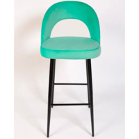 Фотография товара Стул Пиннате, барный, светло-мятный, черный, велюр от компании ChiedoCover.